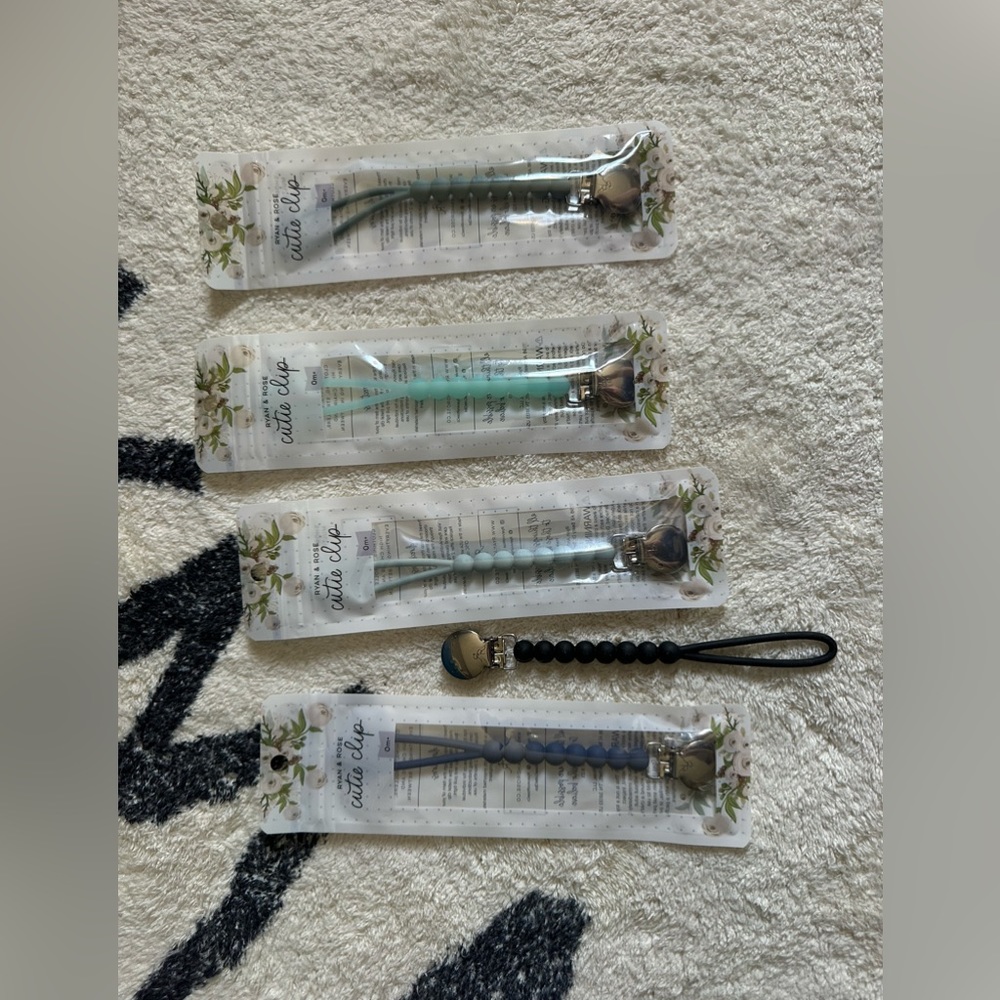 Ryan and Rose pacifier clips